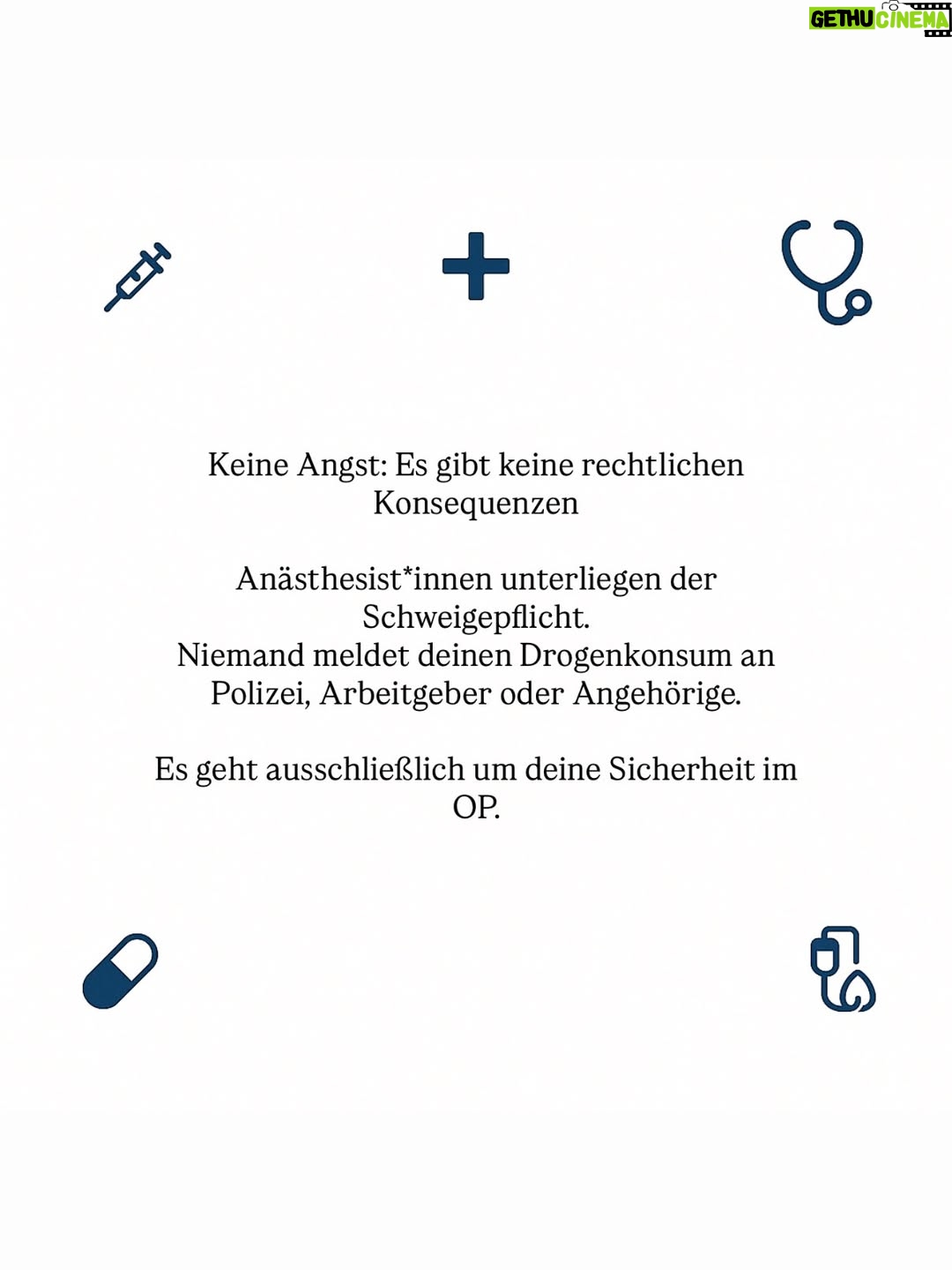 Franziska Böhler - 6.6K Likes - ….keine Sorge: Wenn wir im Aufklärungsgespräch nach Drogen fragen, planen wir keine Afterhour — nur deine Narkose.
Also: Sag’s einfach. Wir sind schwer zu schocken🤍.
#narkose #anästhesie #nurse #SagEsUnsEinfach #Gesundheitsaufklärung #Medizin #Krankenhausalltag #OperationFacts #HealthcareEducation #WirHabensSchonAllesGehört #MedicalTruths #drugs