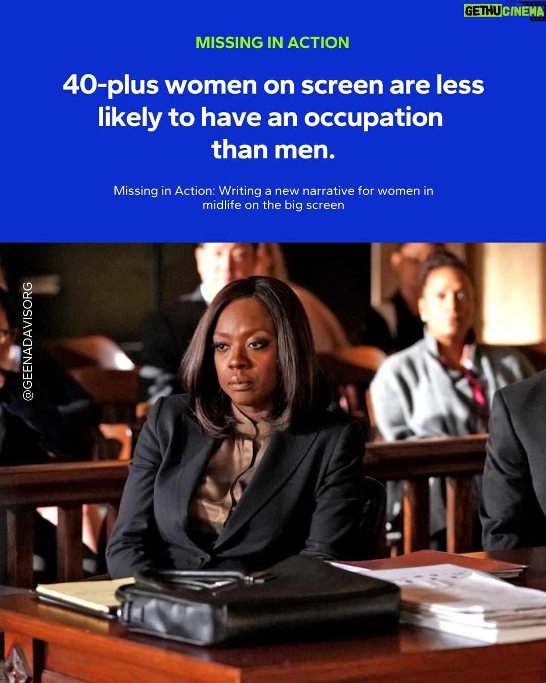 Geena Davis - 412 Likes - When women on screen age, their roles often shrink—and their appearances become plot points. Our research shows that on screen, women over 40 are:

🧑‍💼Less likely than men to have an occupation
🪞More likely than men to be shown engaging in cosmetic procedures

These portrayals can reinforce the idea that women’s aging is associated with diminished occupational visibility and increased aesthetic scrutiny.