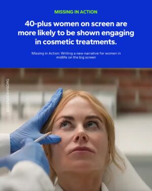 Geena Davis Instagram - When women on screen age, their roles often shrink—and their appearances become plot points. Our research shows that on screen, women over 40 are:

🧑‍💼Less likely than men to have an occupation
🪞More likely than men to be shown engaging in cosmetic procedures

These portrayals can reinforce the idea that women’s aging is associated with diminished occupational visibility and increased aesthetic scrutiny.