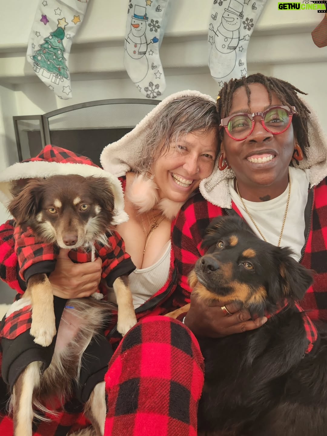 Gina Yashere - 7.2K Likes - I didn't think this year could get any worse.
On Tuesday we lost our beloved Kemi in a tragic accident.
You have no idea the agony  that me & Nina are going through. 
When I say I loved that dog with my whole heart. 
Someone said to me yesterday that dogs leave you better than they found you. I say yes & no. Yes, my heart expanded and I discovered a capacity for love for this little creature that I never thought was possible. No, in that now my heart is bigger, there is more to break, and mine is fuckin pulverized. Kemi made me better. I have no patience for people, but had all of it for her. I'm not crazy affectionate, but I must have kissed her forehead a hundred times a day. My voice went up 6 octaves when I spoke to her. Nina laughed at me for that. 
Nina and I can only take solace in the fact that we gave Kemi the best life a dog could ask for.
Kemi was happy, confident, gentle, stubborn and free spirited because she knew she was cherished.
I wish we could have had more than just 5 years with her, but it is what it is.
 I think she sent me a message here in Toronto as she was dying. There was a puffer coat from @bobheartsabishola costume department that had the label Kemi (my character name) on the arm. I hadn't worn it for months, as Kemi had torn it when we were playing in the park one day, and the feathers were flying out. On Tuesday I had an urge to wear it to pickleball. As I was leaving,  I saw the Kemi label on the floor. I picked it up and tried to stick it back on the coat. It wouldn't stay.  I said to myself, 'Well that's the end of an era'. Put the label in my pocket & went back to my apartment. It was not long after, I got the call  that Kemi was gone.  I cried a lot after our #altadena dream home burned down, but I would have that house burn a 100 times if it got me my girl back. 
At least she died happy in our new dream home. Oh how she loved it there. She would disappear for hours coming back covered in mud, cowshit & God knows what else. She died a jungle dog. I can't believe my lil mini-me is gone.
Kayo is so sad and confused. She was his only friend.
This one is gonna be hard to get over. Love you forever Baby girl 💔