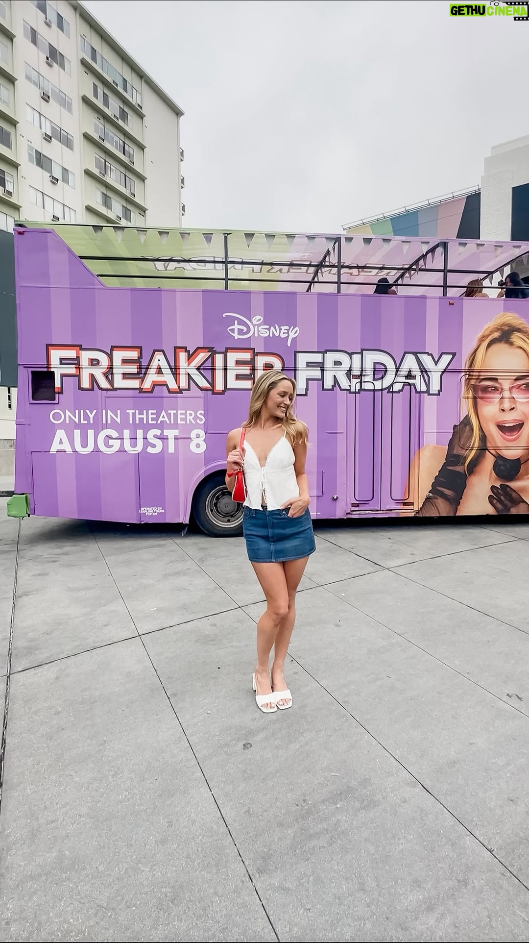 Greer Grammer - 3.4K Likes - it’s OFFICIALLY freaky friday bc Freakier Friday is FINALLY out and even though it’s been weeks I’m obvioisly still not over this INCREDIBLE trip with @disneystudios to celebrate the film! 

Fun fact: in 7th grade I would put the dvd of the og Freaky Friday on every morning when I would get ready for school so to say I was excited (and also a little nervous 😬) for this movie would be an UNDERSTATEMENT bc it just had such big shoes to fill. And you guys it is SO good 🥹 like SO good!!! It’s funny and heartfelt and nostalgic (without having to heavily rely on the nostalgia factor WHICH I LOVE). It completely stands on its own. And all the performances are just incredible. YOU GUYS MOVIES ARE SO BACK! Go see it ASAP and until then please enjoy this video where I hug the one and only @chadmichaelmurray 💜💚 

#freakierfriday #disney #disneystudios