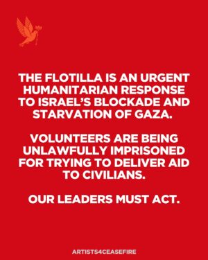 Hannah Einbinder Instagram - “States must demand the immediate and safe return of all [flotilla members] detained and allow unhindered access to Gaza for the other ships. They must also press Israel to lift its suffocating 18-year blockade and allow humanitarian aid to be delivered through all crossings into and throughout Gaza now.” — Agnes Callamard, Secretary General, @amnesty 

The flotilla is an urgent humanitarian response to Israel’s blockade and starvation of Gaza—and also a reminder that governments have failed in this moment, making this peaceful, humanitarian mission necessary. Flotilla volunteers from around the world — including U.S. veterans, European parliamentarians, journalists, medics and lawyers —  are being unlawfully imprisoned for trying to deliver aid to civilians. There are reports of abuse and mistreatment of detainees, a reality imprisoned Palestinians, many without due process, face daily.

Our leaders must act for the safe release of remaining detained flotilla volunteers, full access for incoming ships, and a permanent end to Israel’s blockade and bombing of Gaza.

Take Action: globalsumudflotilla.org/contact-officials

Read Amnesty International’s full statement at the link in bio.

#LetAidIn #PermanentCeasefireNow
#CompassionMustPrevail