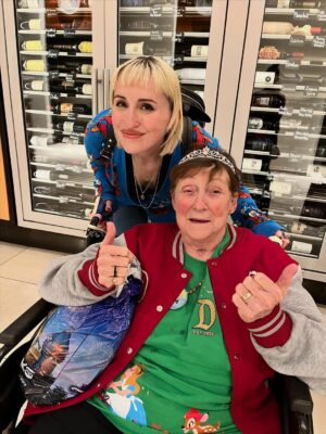 Harley Quinn Smith Instagram - My grandma passed away last night. Her and I really got to know each other over the past 5 years and we became a lot closer, which I’m so grateful for. Here are some of the things I came to know and really love about my grandma: she LOVED cats. Like so much. She was the first person I knew who had a cat, and I didn’t understand when I was younger because we only had dogs while I was growing up, but now… I am the crazy cat lady who has 5 cats, and I learned from the best. She would always feed all the stray cats in her neighborhood, and when she wasn’t home, she would ask others to do it for her. She would always donate to rescues, and genuinely cared so much about animals. Another thing I loved was watching her watch the fireworks and parades at Disney (we spent a lot of time at Disney lol). It looked like she was always mesmerized, even though she’d seen it all hundreds of times before, she continued to have this childlike wonder in her eyes every time. It was so sweet. Another thing I loved was how comically long it took for her to hang up the phone. After you’d say goodbye on the phone, there would always be an additional couple of minutes of “I love you” and “give my love to…” because she just kept sending all the well wishes to Austin, my LA family, my friends, my pets and I. She had a lot of love to share. Since today happens to be giving Tuesday, I thought she would like it if I shared some organizations and rescues that you could consider giving a donation of any kind to in honor of her. I’ve tagged some great ones in the last few slides. Her passion for helping animals was really beautiful and meant a lot to me. I love you grandma, and I’m so thankful for these past few years of getting to know you and the wonderful, caring and strong woman you are. I’m gonna really miss you.