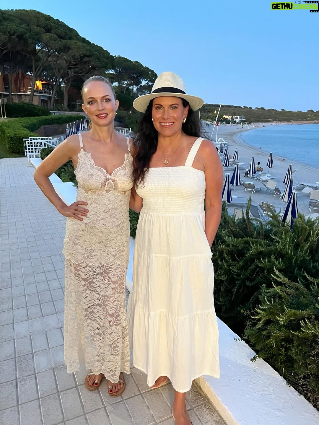 Heather Graham - 98.3K Likes - Got to explore beautiful Sardinia with my friend @debrajfisher. ❤️💃🏼💃🏻💫
@janeseymour came along for part of our adventure. I admire her long career and her #joiedevivre.
How the hell does she look so good? I’m asking for her secrets.✨

The sea is so beautiful and the food is so good. I discovered #culurgiones…
❤️💃🏼💃🏻💃🏻🇮🇹🌊🌞✨
#sardinia #sardegna #cagliari #alghero #pula #villasimius