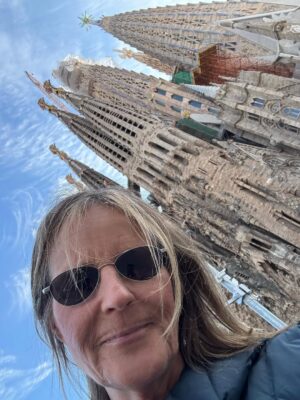 Helen Hunt Instagram - A quick trip to Barcelona. Had to visit this example of Art and the Divine amplifying each other. 

#lasagradafamilia 
#Barcelona 
(Swipe right for a glimpse inside)