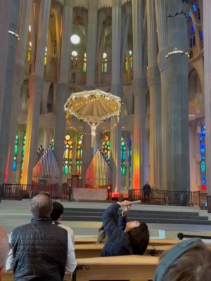 Helen Hunt Instagram - A quick trip to Barcelona. Had to visit this example of Art and the Divine amplifying each other. 

#lasagradafamilia 
#Barcelona 
(Swipe right for a glimpse inside)