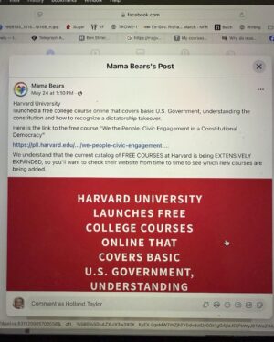 Holland Taylor Instagram - This is so wonderful- Harvard University is launching free courses online. This and more to come. This one is “We the People: Civic Engagement in a Constitutional Democracy