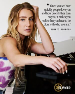 Ingrid Andress Instagram - In 2024, country star Ingrid Andress made a mistake: she sang the national anthem at a televised baseball game, and did it drunk. The internet was ruthless in that very particular way that seems to be reserved for successful young women in the public eye. Now, the 33-year-old—healthy, peaceful and working on new music—reflects on the leadup, the fallout, and the future. Read the story in her own words at the link in bio.

Photographer: Diana King @dianawking