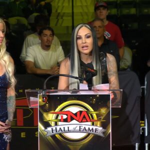 Jamie Szantyr Instagram - Velvet Sky takes her place in the TNA Hall of Fame. #TNABoundForGlory