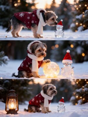 Jann Arden Instagram - Poppy is ready for Christmas!!! thank you @dori.mcrae for these fantastic holiday photos!! 🎄🎄🎄🎄🧑‍🎄