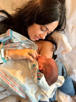 Jeanine Mason Instagram - Sorry I missed the @crossonprime panel at @newyorkcomiccon friends! But I have a really good reason. 

Marcelo is here 💙 Our hearts can barely handle it. “Mi cielo”. And that’s it really, it’s as big as the whole sky. Welcome my little guy.