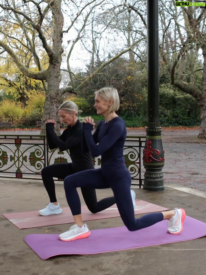 Jenni Falconer - 36.8K Likes - 🔥You loved the arms so here's the LEGS!💥
Huge thanks to my brilliant partner in the park @jennifalconer ♥️ swipe across to the final slide!😂

⚠️SAVE this one & share it with a friend > perfect to do anywhere with NO EQUIPMENT‼️great when you are sort on time ⏰ 

✅20 Mins
✅3/4 Sets depending on time
✅warm up 1st 

▶️15 Squats
▶️12 Split Squats
▶️12 Alt reverse lunges
▶️30 Bum kicks
▶️20 Sumo Squat pulses
▶️10 Curtsy lunges (both sides)
▶️12 Lateral lunges 
▶️10 Split squat hops (both sides)
▶️12 Criss Cross squats
▶️15 Glute Bridges
▶️30 squat wall/partner hold!

Give me a 👍 if you try it & enjoy!💪🏻
Thanks @thestylephotographer 
Both @sweatybetty