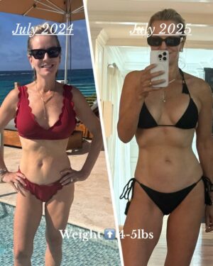 Jennifer Ashton Instagram - Exactly one year ago, this was me: 
Skinny Fat: I weighed 122 lbs, and the crepey skin was starting. Every day, I had back pain and I thought that was just part of being 55.  

One day, I decided to ask myself a question: what would it take to level up my fitness, nutrition and wellness practices? 

Because of this curiosity, I started the wellness experiment. I tried a new approach with my workouts as a result of partnering with trainer Korey Rowe, that incorporated strength, mobility and performance training, I tightened up on my nutritional approach and I leaned in to wellness practices based on my scientific deep dive.  

Sharing this journey here led to the development of Ajenda’s Wellness Experiment program, which is changing the lives of women all over the country.  And today, for me, I am stronger, healthier and happier at 56 and 126 pounds, than I was at 36, and now have a biological age of 38- yes I had this blood test and was shocked at the result! ( And the crepey skin? much less because of the increased lean muscle mass/ changes in body composition!)

Comment EXPERIMENT to start your own Wellness Experiment designed by me and professional trainer Korey Rowe, to get daily meal plans, nutritional science, wellness routines and the exact workout program I followed… a system backed by science, formatted with structure, live zooms and an unparalleled community. 💪🏼🥑🧘

#ajenda #drjenashton #healthyliving #beforeandafter #wellnessjourney #fitnessover50 #ukfitness #usfitness #swissfitness