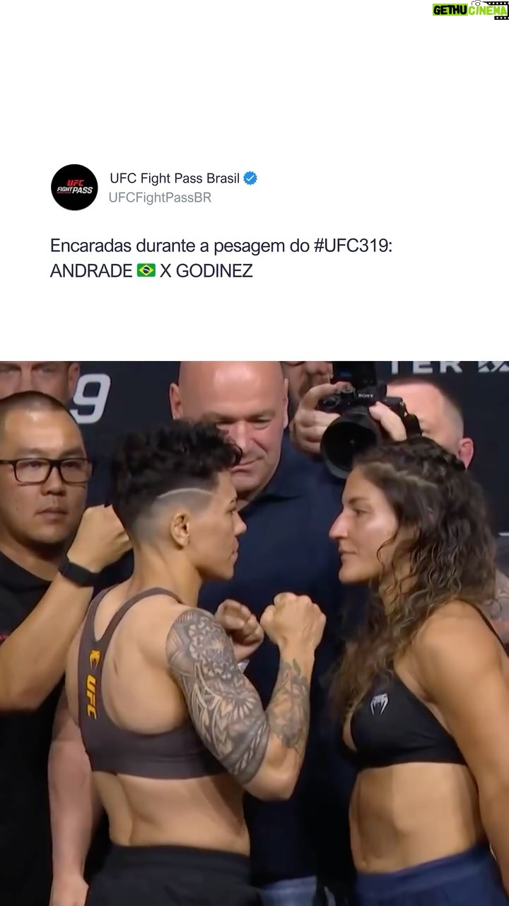Jéssica Andrade - 3.9K Likes - Encarada de Jéssica Andrade durante a pesagem do #UFC319 🇧🇷🔥

🗓️ Amanhã, assista o evento ao vivo no UFC Fight Pass, a partir das 19h. Assine agora pelo link na bio!

#ufcfightpassbr #ufcbr