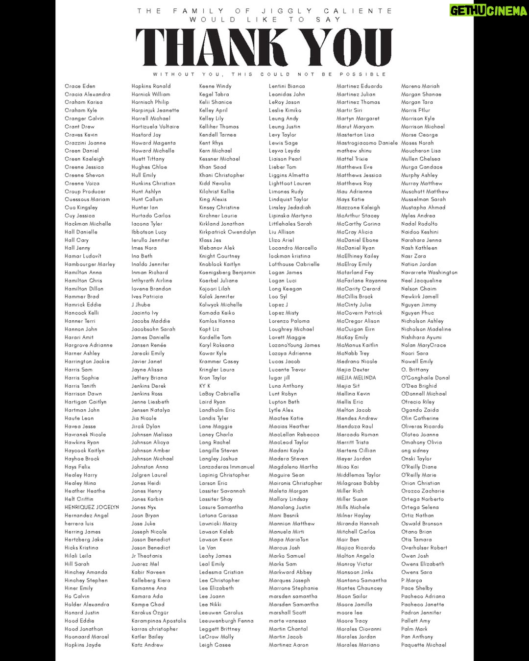 Jiggly Caliente - 21.5K Likes - This was her Slaybill — her tribute program.

For anyone who would still like to watch the memorial service, the livestream link is available in her bio.

We want to take a moment to thank everyone — our family, friends, extended family, drag family, and fans. Your love, support, and presence helped us give her a beautiful farewell and allowed us to share a part of her—and ourselves—with you.

-Eternally grateful.
@geekycool82, @krismaxx, @Mr.JL_Galan, @Junejambalaya, @lipskiss31, @thedivine1384, @angelayalacouture, @manilaluzon @myradoll @ladycarolyn25, davidcharpentier @pegmgmt