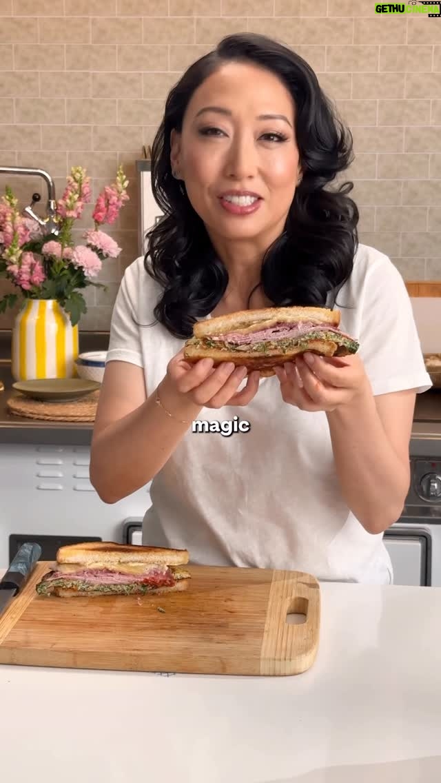 Judy Joo - 2.6K Likes - Ad. Crispy, cheesy, and a little bit sweet…this is Korean Street Toast, the ultimate breakfast of champions. 🍞✨

@ocadouk just launched a Korean aisle featuring some of my go-to ingredients, so I had to share this quick and comforting classic. 🇰🇷

A favourite grab-and-go breakfast in Korea since the 1980s, Korean Street Toast (gilgeori toast) began as a street-cart staple for students and commuters rushing to school or work. Cheap, fast, nourishing, and satisfying & still a nostalgic comfort food today, with long lines at Seoul cafés serving their own versions. 💛

Fluffy omelet, melted cheese, deli meats, and buttery milk bread & finished with a sprinkle of sugar to balance the savoury flavours. It sounds unusual, but that touch of sweetness is what makes it unforgettable.

My secret weapon? Kewpie mayo, Japan’s iconic rich, tangy, and slightly sweet mayonnaise, and you can now find it on Ocado! Spread it on one slice, add ketchup on the other, and you’ve got the ultimate breakfast of champions.

Quick to make, easy to love, and impossible to forget. 💛

60g packaged coleslaw mix or 40g white cabbage, thinly sliced and 20g carrot, peeled and julienned
2 spring onions, julienned
1 tbsp chopped parsley
½ tsp sea or kosher salt
¼ tsp freshly ground black pepper
1 large egg
3 tbsp salted butter, plus extra as needed
2 slices of white bread
1 tsp granulated sugar
1–2 slices mild Cheddar
2–4 slices cured ham
2–4 slices salami

To Serve
1–2 tbsp ketchup
1–2 tbsp Kewpie mayonnaise
 ✨ Full recipe in my book K-Quick (which you can also find on Ocado!)
 Watch the video for the method and tag me if you try it at home!

#KoreanFood #BreakfastSandwich #KoreanRecipes