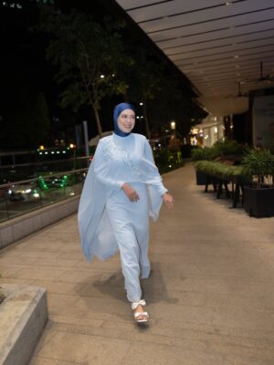 Julia Farhana Marin Instagram - .
Falling in love with myself all over again 
Attended FMA for @majalahnona 

Thank you and congratulations @kiffy_razak on an amazing 20 year journey with Nona, thank you for showing us what true empowerment is and what its like to be a woman with her own voice. Have always admired your work! Keep thriving wherever you are 🫶🏻

Thank you @wanmohdfirdaus for having me at FMA nona

Wearing @haydena_
Photos @keanuazmanproductions team