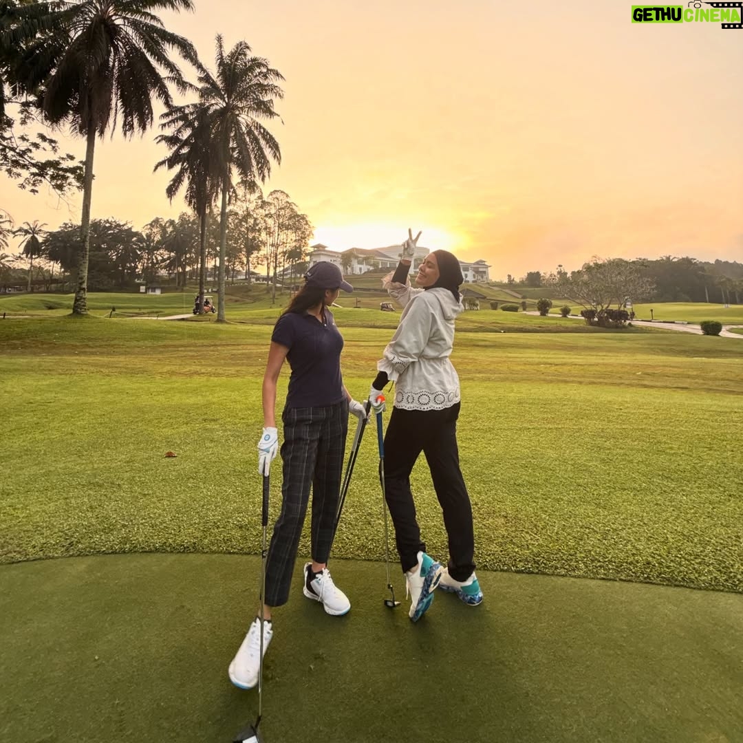 Julia Farhana Marin - 313 Likes - .
Have to go back to work soon, but I will always have time for golf 🫶🏻 

I have a feeling @bbgcmalaysia will be my weekly getaway for golf now. Very well maintained, love the green, challenging but very satisfying golf course. 

See you soon @bbgcmalaysia 🫶🏻
Girls, wanna try golfing? 🤪 @shazabae_ @dianadanielleb @afina_balqis @uqashasenrose2 @therealsaraali @bellaastillah @ameliath @nabila.razali