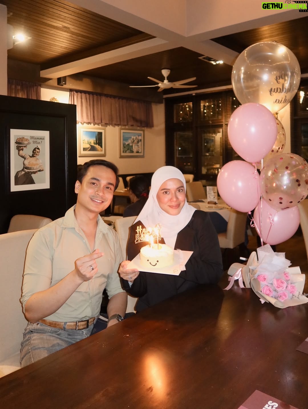Julia Farhana Marin - 1K Likes - .
Today, I am reminded how Allah swt has blessed me with so much love and rezeki over the years. Today felt like just another day, just extra food and extra dessert (cake 🤣) 

Everyday I have so much attention, so much love, so much care, so much rezeki masyallah. That’s what I love about birthdays, you are reminded of how much you are blessed. 

Thank you for being in my life, thank you sayang @drchehafiz for always making me feel special every single day, thank you for your daily tazkirah which I am happy to listen to every day, I am blessed to be loved and supported by you. Thank you all my sweet friends for all the messages, whatsapp, for taking the time to make doa for me 😭 and my smol family who give me so much love, thank you. Thank you feeding me endless pizza, pasta and lasagna tonight. 

I dont have enough space for more photos 🫠 

Love you all 🫶🏻❤️