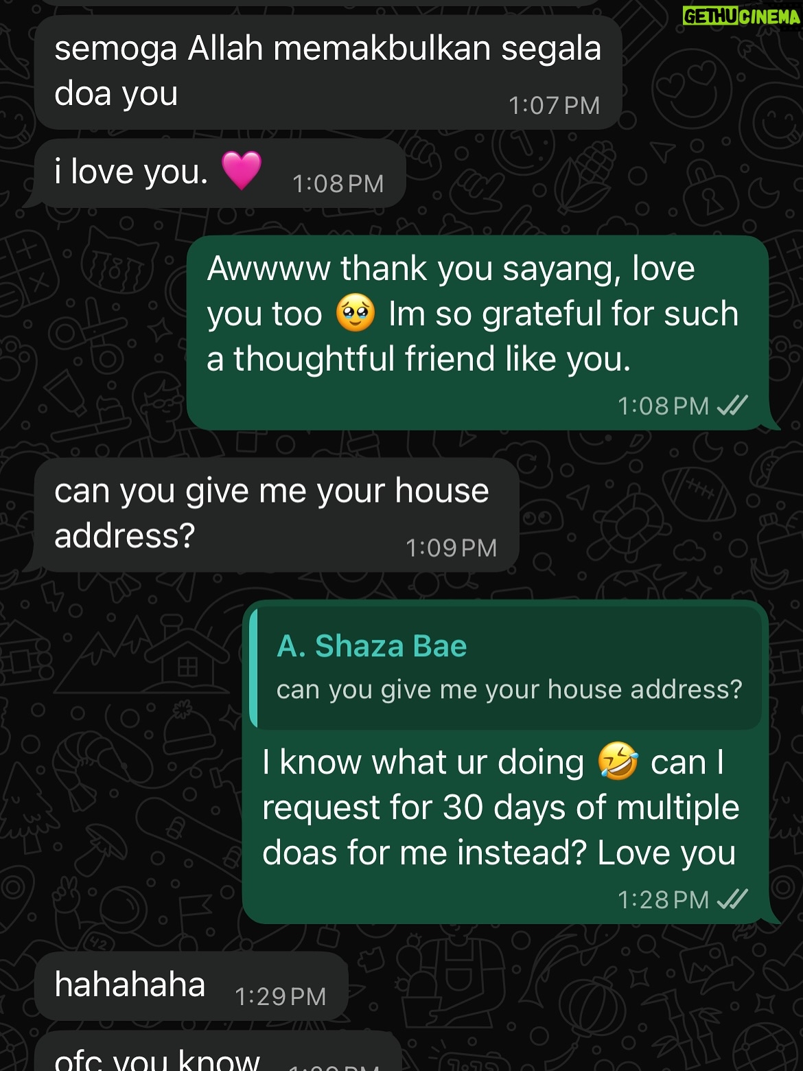 Julia Farhana Marin - 1K Likes - .
Today, I am reminded how Allah swt has blessed me with so much love and rezeki over the years. Today felt like just another day, just extra food and extra dessert (cake 🤣) 

Everyday I have so much attention, so much love, so much care, so much rezeki masyallah. That’s what I love about birthdays, you are reminded of how much you are blessed. 

Thank you for being in my life, thank you sayang @drchehafiz for always making me feel special every single day, thank you for your daily tazkirah which I am happy to listen to every day, I am blessed to be loved and supported by you. Thank you all my sweet friends for all the messages, whatsapp, for taking the time to make doa for me 😭 and my smol family who give me so much love, thank you. Thank you feeding me endless pizza, pasta and lasagna tonight. 

I dont have enough space for more photos 🫠 

Love you all 🫶🏻❤️