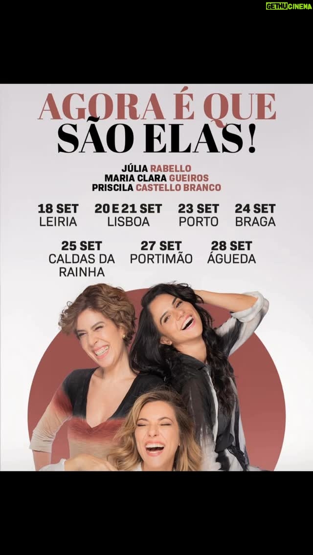 Júlia Rabello - 14.5K Likes - Se a @ajuliarabello pediu, você tem que obedecer, Mario Alberto! Ela quer vocês todos! Ela aguenta cada sessão que vocês lotarem! AGORA É QUE SÃO ELAS tá chegando Portugal 🇵🇹 com datas em setembro: 

18/09 - Leira 
20 e 21/09 - Lisboa
23/09 - Porto
24/09 - Braga 
25/09 - Caldas da Rainha
2709 - Portimão 

Já comprou seu ingresso? Link disponível na Bio.