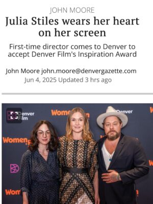 Julia Stiles Instagram - Thank you Denver! My heart is still singing! @nathanielrateliff @taylorlynnnn @thedenverfilm @wishyouwereherefilm @denvergazette John Moore, thank you. 🫶 This particular song has been in my head since reading the book. @reneecarlino1 #fullcircle ☀️ @jasondewittphoto 📸