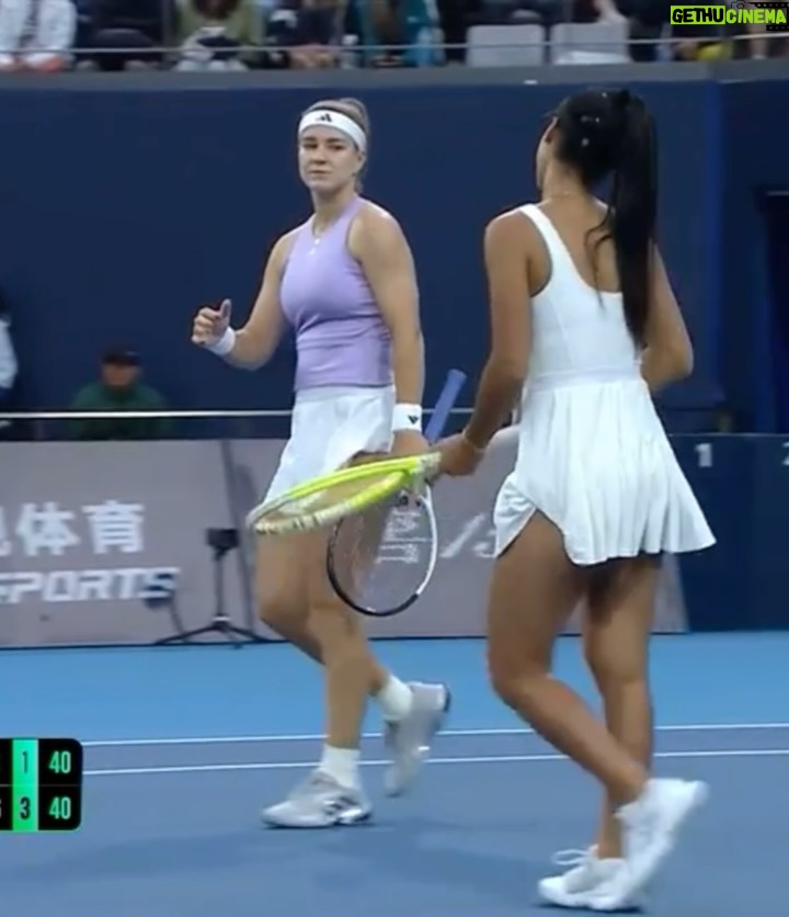 Karolína Muchová - 9.6K Likes - Doubles trouble in Beijing 👻🧧
Made it to the semis with a lot of laughs (and maybe a few questionable tactics). 
It’s not the ending we hoped for, but your love made it all worth it🫰🏽🤍
谢谢你们!
#MucHon