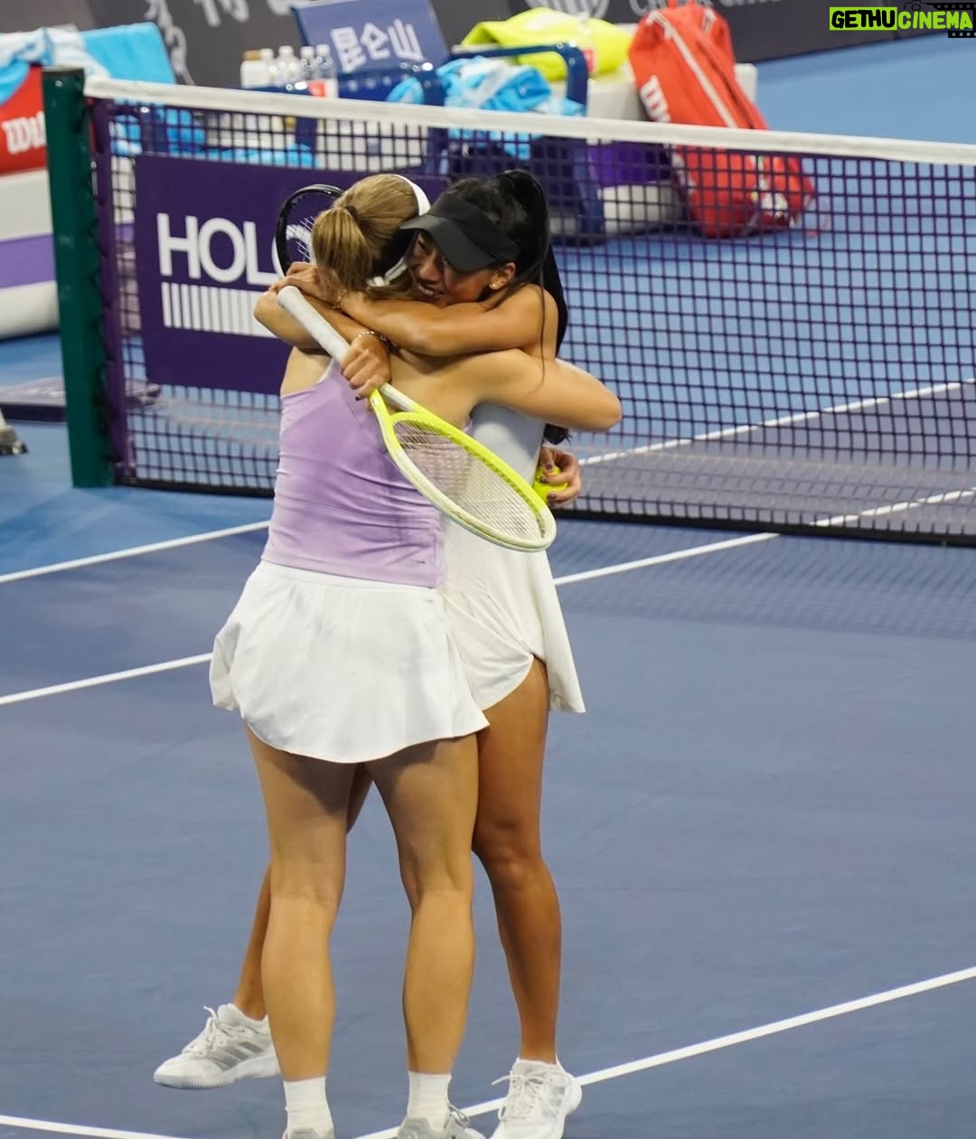 Karolína Muchová - 9.6K Likes - Doubles trouble in Beijing 👻🧧
Made it to the semis with a lot of laughs (and maybe a few questionable tactics). 
It’s not the ending we hoped for, but your love made it all worth it🫰🏽🤍
谢谢你们!
#MucHon