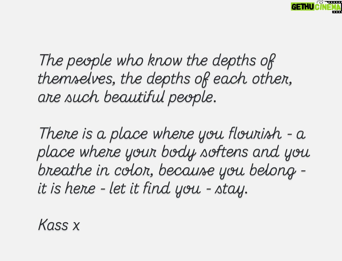 Kassandra Clementi - 2.4K Likes - Today is R U Ok day. In 2015, in the midst of filming Home and Away - my Dad took his life.

I’ve written many essays and musings about his death, his life, and how he left, but it’s not something I’ve spoken about publicly - it always feels bigger than me and I hesitate to tell parts of a story that don’t belong to me. Especially when the person they belong to, isn’t here.

Today I reflected on my Dad and also the lives of those still here; the lives of everyone I love. Also the lives of people I know nothing about but are somewhere in the world, dragging themselves to dawn and questioning if they can keep going.

No one’s life is a montage of skipping through a daisy field with a golden retriever and a rainbow shooting from their ass - being human is hard. This society is hard. 

Everyone knows joy, and everyone knows hurt and no matter where we’re from or where we are, that connects us. There are parts of every person on earth that we would identify with, with such fierce familiarity and sometimes these people don’t come home. 

Be the depth and the humor and the flicker of hope in someone’s day. Look people in the eyes, see them, mean it. Give a shit. Give all of the shits. Find the people who do the same.

The people who know the depths of themselves, the depths of each other, are such beautiful people. 

There is a place where you flourish - a place where your body softens and you breathe in color, because you belong - it is here - let it find you - stay. 

If you have been touched in any way by suicide, and you feel comfortable to do so - leave a love heart under this so people don’t feel so alone.