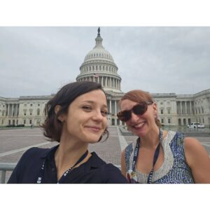 Kathryn Prescott Instagram - Last week, @trucksafetycoalition did something great for the family members of those lost in crashes involving large trucks, and the smaller number of us who have survived them. @trucksafetycoalition is a small but incredibly important and dedicated organisation, run by literally two people (who I'm not sure ever sleep), fighting for better safety regulations for trucks. They deserve all the attention and support. If you've lost a family member in a crash involving a truck, or if you yourself have been involved in one, please reach out to them. You'll be connected to a whole network of people with similar experiences, as well as support groups, resources and advice. Here's some of us running all over Capitol Hill, sneaking in some meetings with lawmakers right before the shutdown. Go @trucksafetycoalition