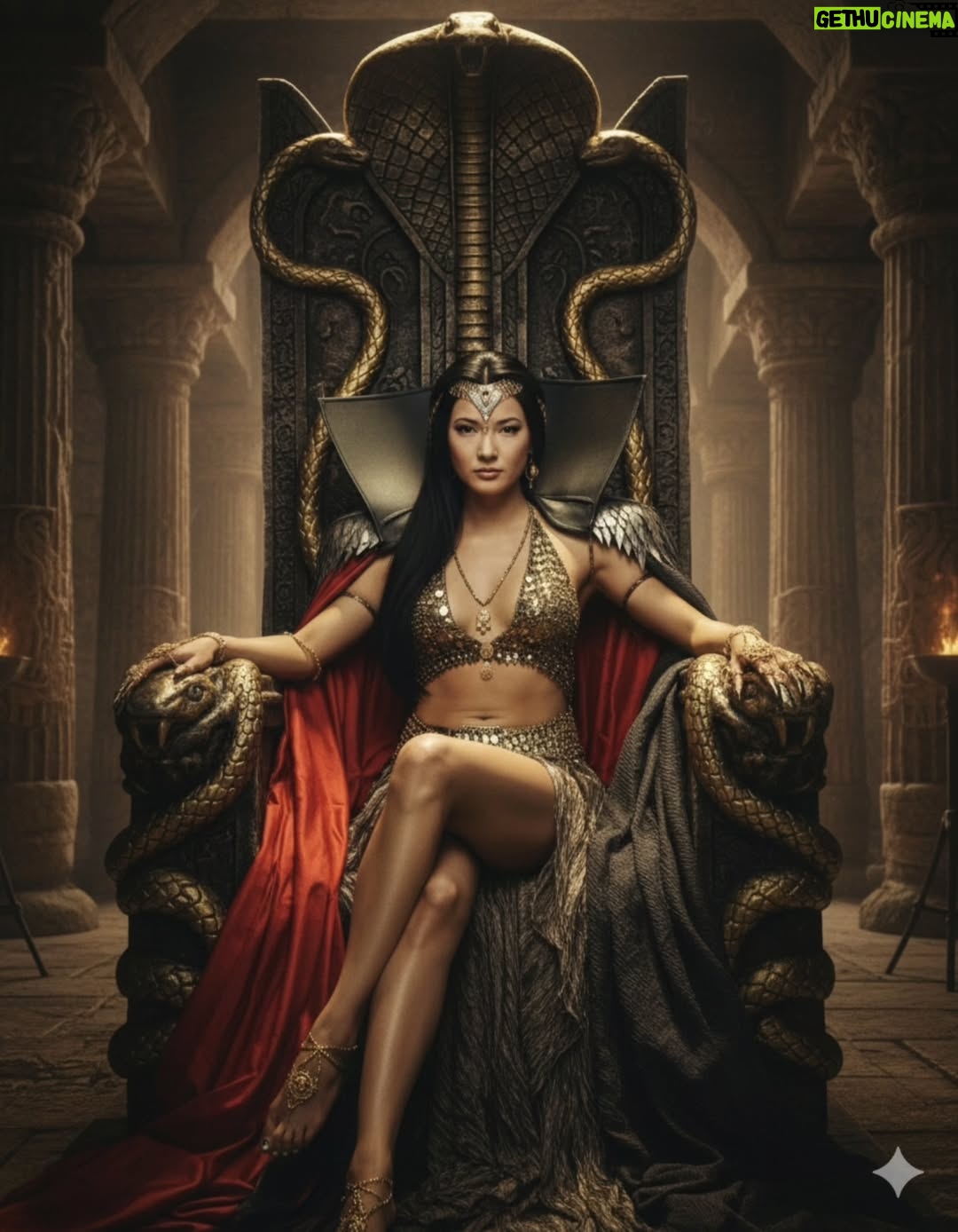 Kelly Hu - 6K Likes - What do you like the throne for the sorceress??. 
1,2 or the 3?.
She is not queen of scorpion. 

She is the seers. the sorceress who have power to manipulate snake. 🪱. 

Her name is Cassandra. 

#kellyhu
#scorpionking #filmphotography #films #sorceress #egyptian