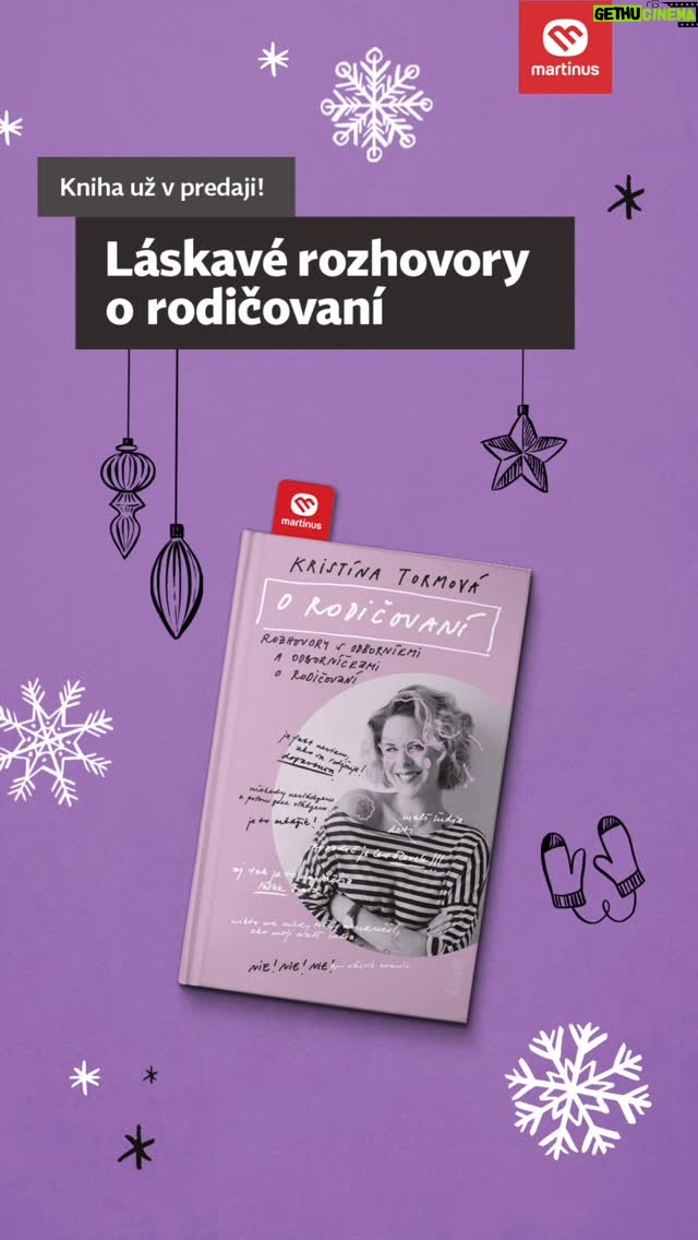 Kristína Tormová - 503 Likes - Novinka od Kristíny Tormovej je tu! 📚

V knihe O rodičovaní sa @kristina.tormova rozpráva so psychológmi, pediatrami, dulou či lektormi rodičovstva o veciach, ktoré sa nedajú vygoogliť - o prítomnosti, hraniciach, šestonedelí, imunite, šťastí aj o bremenách, ktoré si nesieme z vlastného detstva a často ich nevedomky prenášame ďalej.

Prečítajte si láskavé rozhovory o tom, ako byť dobrým rodičom 😊