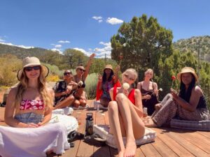 Kylie Bunbury Instagram - The sacredness of this weekend… the blessing of a true village.
The divinity. The magic. The laughs and soul-cleansing tears.
All held, all witnessed, because of these radiant women.
I’m beyond grateful that these are my children’s aunties, and so humbled to call them my sisters for life.
This was our last sister circle on this land. 
What a perfect sendoff for my family’s next adventure 🌿
Thank you dear ones.