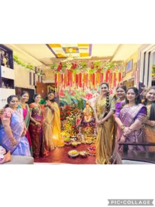 Lahari Arundhati Vishnuvazhala Instagram - Varalaxmi vratam 🙏🏻 🌸 🌸🌺🌼