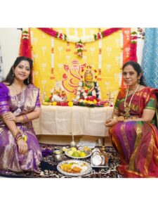 Lahari Arundhati Vishnuvazhala Instagram - Varalaxmi vratam 🙏🏻 🌸 🌸🌺🌼
