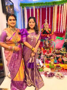 Lahari Arundhati Vishnuvazhala Instagram - Varalaxmi vratam 🙏🏻 🌸 🌸🌺🌼