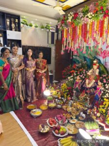 Lahari Arundhati Vishnuvazhala Instagram - Varalaxmi vratam 🙏🏻 🌸 🌸🌺🌼