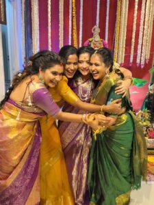 Lahari Arundhati Vishnuvazhala Instagram - Varalaxmi vratam 🙏🏻 🌸 🌸🌺🌼