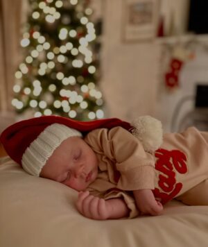 Lani Randol Instagram - Merry Christmas from the Randols ♥️ #babysfirstchristmas #merrychristmas #happybirthdayjesus