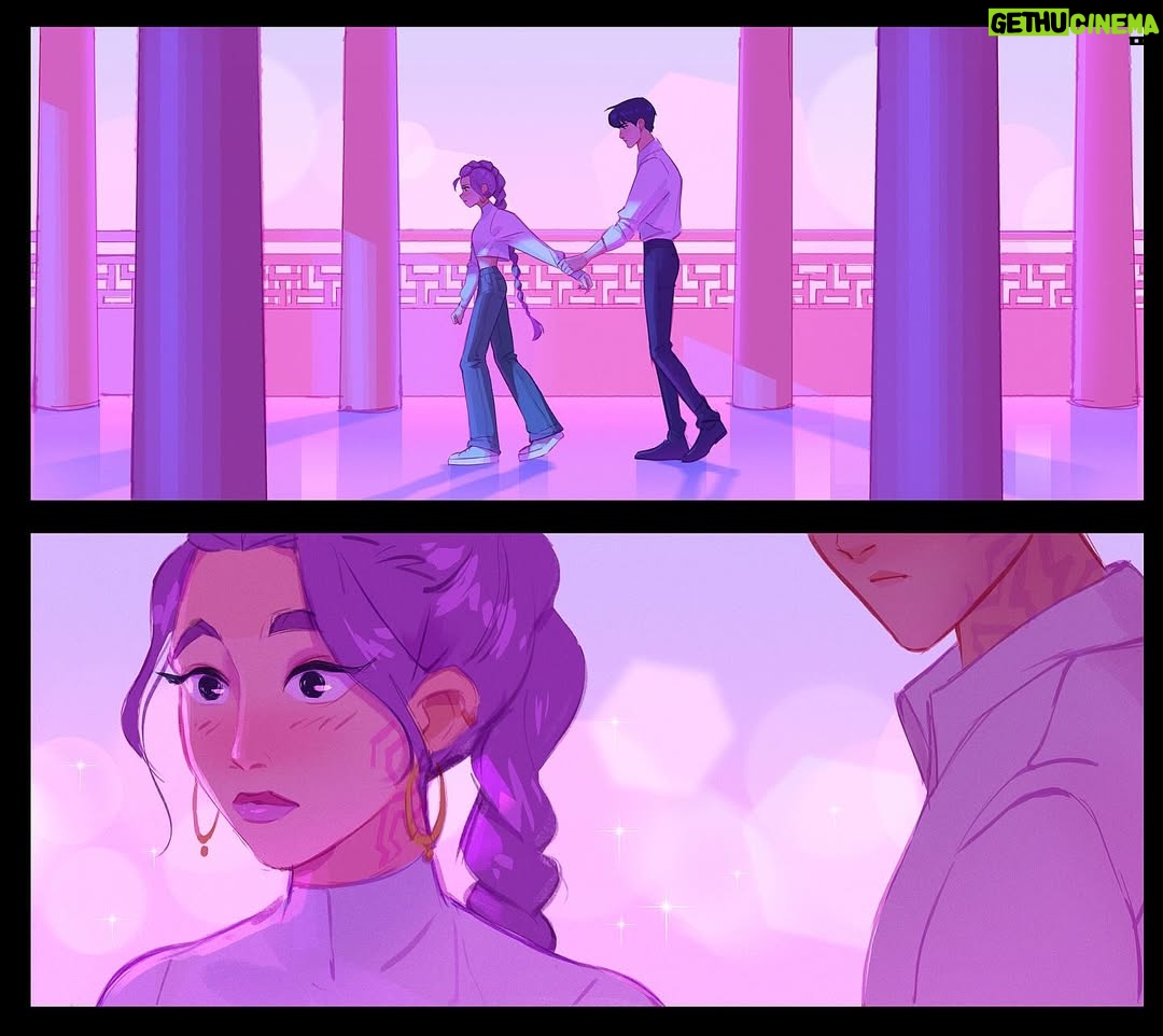 Laura Price - 48.2K Likes - back in early production on #kpopdemonhunters we had a blue sky week to pitch any ideas, so I pitched Rumi and Jinu’s duet happening at Woljeonggyo Bridge ✨ I really wanted there to be a k-drama wrist grab! here is part 1 of my pitch 💕 PD: @mingjuechen AD: @celinekim218 #rujinu #rumi #jinu #visdev