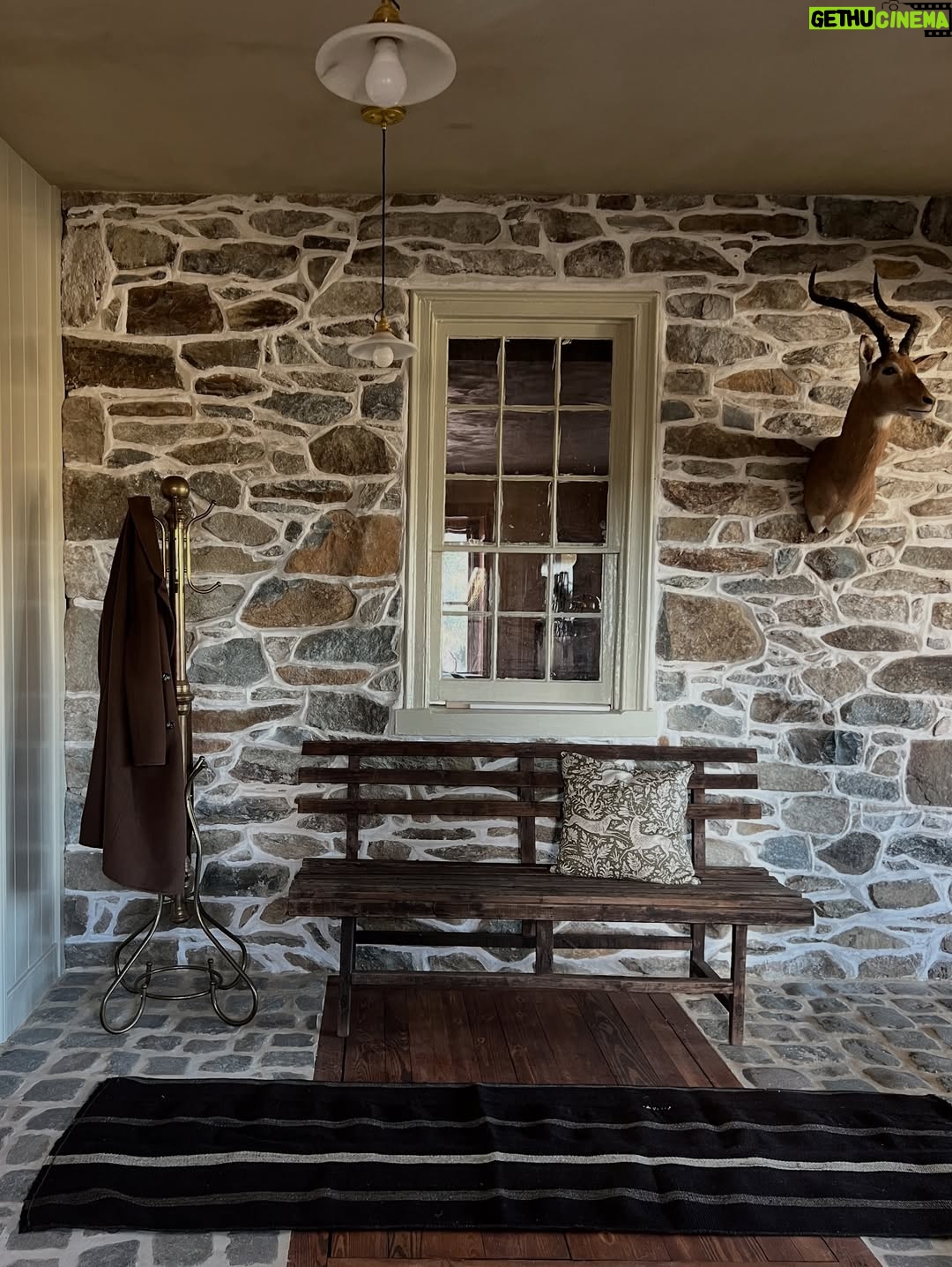 Lauren Liess - 1.7K Likes - Magic happening at Butterland Farm (circa 1780) in a little village just outside of Middleburg, Virginia ✨  Last install of the year for Lauren Liess Interiors!! Please enjoy what my iPhone captured: the moody living room coming together with me, Lauren B & the amazing Veritas team, the original stone exterior, the freshly decorated & wallpapered library, the new mudroom, power room & garden room addition, and the revamped bedrooms. (I CANNOT handle the hunt toile on the LL x TK slipcovered bed   the LL x WB saltwater bed!!! -last 2 slides) | More to come soon, including the kitchen!! | Thankful to our wonderful clients who give us their trust,  the kind & incredibly talented and detail-oriented teams we get to work with, and of course, our beloved LL interiors team!!!! | Architecture by @oneilarchitects | Renovation by @veritas_contracting | Interior design by @laurenliessandco