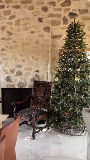 Lauren Liess Instagram - Slowly bringing Christmas into the orangery… found her in here the other day painting on her own 🫶🌲 The orangery is our “room of requirement” ~ our work-from-home-dining-project-garden-cozy-up room. Possibly my favorite spot in the house 🌿 Hoping to decorate the tree in there this week!