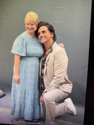 Lauren Potter Instagram - I’ve been looking through photos and memories with my family. Found this old picture of me and my buddy @johnstamos! An oldie but goodie!! ❤️

#memoriesmade #endoftheyear #johnstamos #disabilityadvocate #photoshoot #downsyndromeawareness