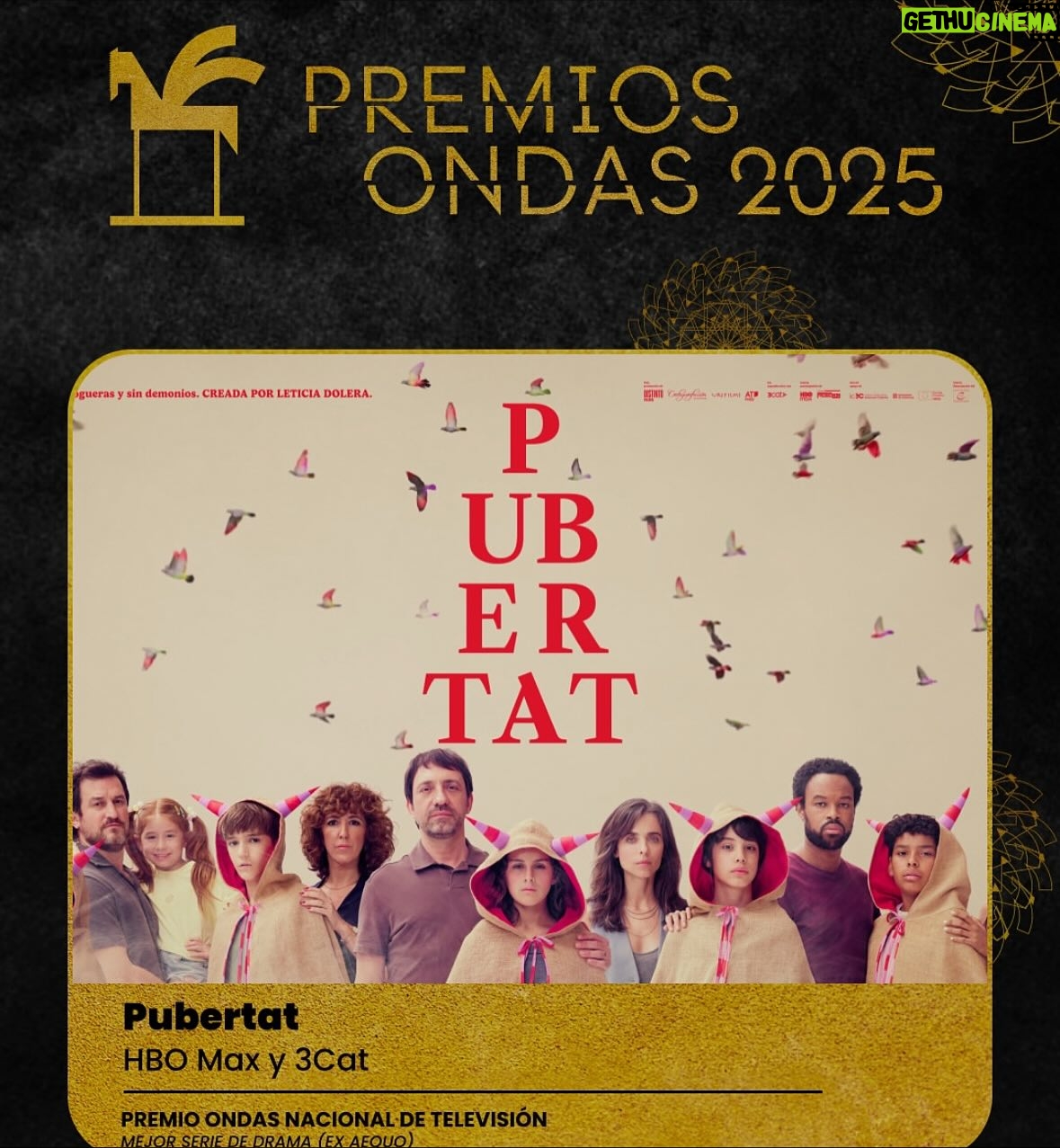 Leticia Dolera - 8.5K Likes - Nos han dado un PREMIO ONDAS a la MEJOR SERIE DRAMÁTICA.

Gracias al jurado de los @premiosondas por concedernos este honor y ENHORABUENA A TODO EL EQUIPO DE PUBERTAT. 
Estoy muy contenta y agradecida. 💜

MAÑANA ESTRENO DEL ULTIMO CAPÍTULO en @hbomaxes