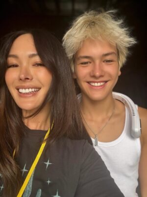 Lindsay Price Instagram - Learned a lot in the last three months.  Experienced joy and pride like I never knew was even possible.  Learned I can NOT say things like “low key” or “fire”. When I take a picture it’s NOT ok to do the sticky out tounge thing.. i thought that’s what we were doing now but ok.. and I learned that stepping outside our comfort zone and trying new things is not only the bravest thing in the world you can do but the most rewarding when you do it with all your soul. I hope that just once in your life you get to feel the pure heart swelling joy of watching someone you love this much  realize their dreams.  Forever grateful for this experience with my kid. Leaving this as a timestamp of a time I’ll remember as one of the best of his and my life. @hudsonstoneofficial @camprockmovie
