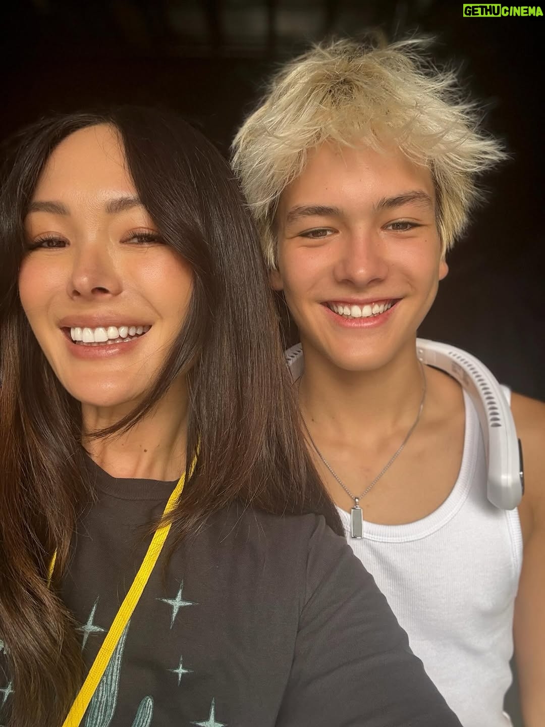 Lindsay Price - 6.7K Likes - Learned a lot in the last three months.  Experienced joy and pride like I never knew was even possible.  Learned I can NOT say things like “low key” or “fire”. When I take a picture it’s NOT ok to do the sticky out tounge thing.. i thought that’s what we were doing now but ok.. and I learned that stepping outside our comfort zone and trying new things is not only the bravest thing in the world you can do but the most rewarding when you do it with all your soul. I hope that just once in your life you get to feel the pure heart swelling joy of watching someone you love this much  realize their dreams.  Forever grateful for this experience with my kid. Leaving this as a timestamp of a time I’ll remember as one of the best of his and my life. @hudsonstoneofficial @camprockmovie