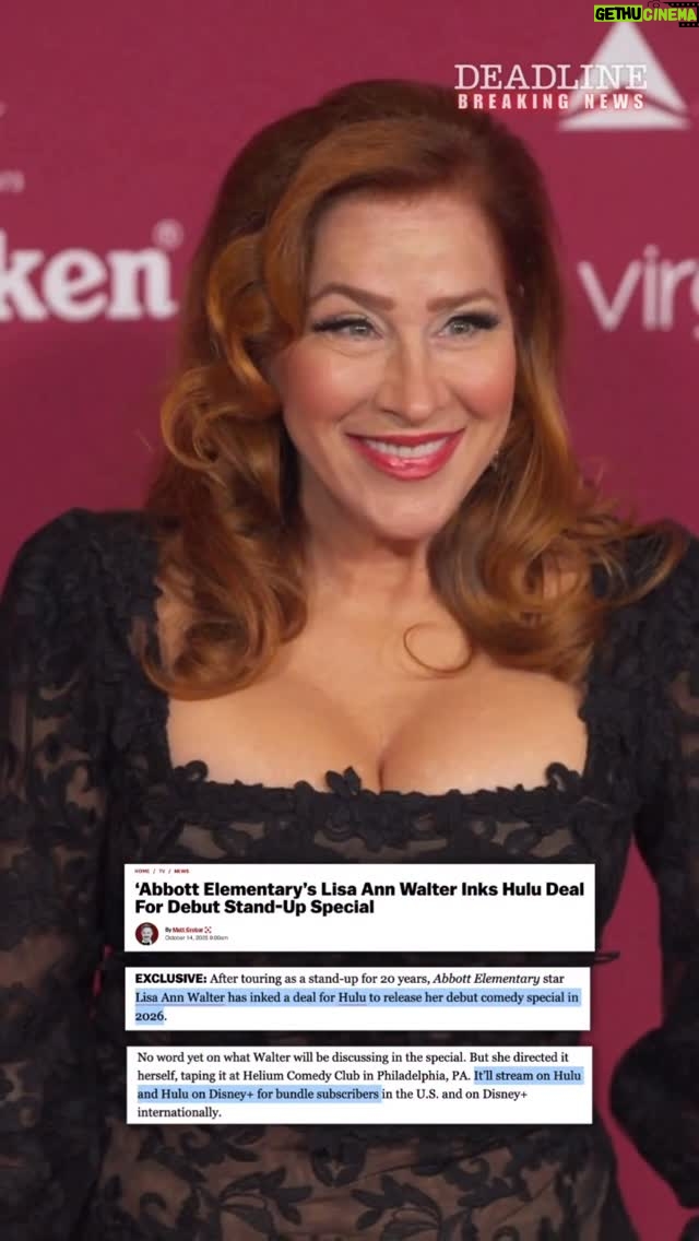 Lisa Ann Walter - 18.7K Likes - EXCLUSIVE: After touring as a stand-up for 20 years, ‘Abbott Elementary’ star Lisa Ann Walter has inked a deal for Hulu to release her debut comedy special in 2026. 

Full details online at the link in bio.