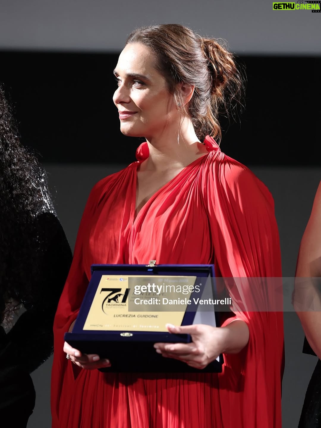 Lucrezia Guidone - 4.8K Likes - Grazie @taorminafilmfestofficial e alla direttrice artistica @tizianarocca ♥️ È stata un’emozione immensa e un grande privilegio condividere questo riconoscimento con un gruppo di donne tanto straordinarie. 
Porto con me un mare di gratitudine e ispirazione.

@giannichiffi  @upgradeartist 🤍 

Dress @lanvin 
Shoes @gianvitorossi 

@valeriakmarchetti 🫶🏻

Hair @domenicaricciardi 

#TaorminaFilmFest #LucreziaGuidone #WomenInCinema #Taormina71