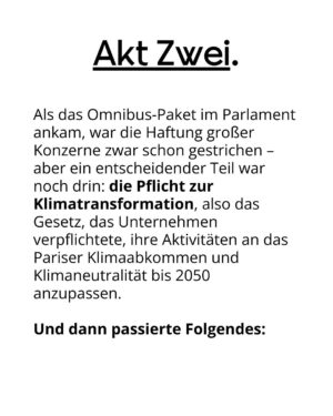 Luisa Neubauer Instagram - Was gerade passiert, ist ungesehen in der Geschichte der Europäischen Union. Eine beispiellose Bedrohung  europäischen. Die Konservativen und die Rechtsextremen sind im Inbegriff, das, wofür Jahre und Jahrzehnte gekämpft wurde, einzureißen: demokratische Grundrechte, der Schutz des Planeten und unserer Gesundheit.
Sprich: die Grundpfeiler einer sicheren Zukunft. 
Es ist ein Wahnsinn. Lest bis zum Ende. Und dann lasst uns laut werden. An dieser Stelle ist Schlafwandeln keine Option.

Teilt diesen Post, taggt @bundeskanzler, @ursulavonderleyen und @manfred.weber und schreibt an eure EU-Abgeordneten vor Ort! ✊

 #WakeUpEU #Klimaschutz #Omnibus