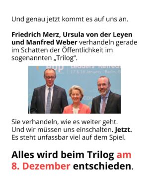 Luisa Neubauer Instagram - Was gerade passiert, ist ungesehen in der Geschichte der Europäischen Union. Eine beispiellose Bedrohung  europäischen. Die Konservativen und die Rechtsextremen sind im Inbegriff, das, wofür Jahre und Jahrzehnte gekämpft wurde, einzureißen: demokratische Grundrechte, der Schutz des Planeten und unserer Gesundheit.
Sprich: die Grundpfeiler einer sicheren Zukunft. 
Es ist ein Wahnsinn. Lest bis zum Ende. Und dann lasst uns laut werden. An dieser Stelle ist Schlafwandeln keine Option.

Teilt diesen Post, taggt @bundeskanzler, @ursulavonderleyen und @manfred.weber und schreibt an eure EU-Abgeordneten vor Ort! ✊

 #WakeUpEU #Klimaschutz #Omnibus